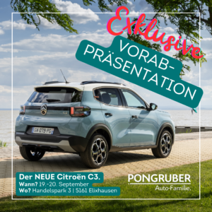 neuer Citroen C3 Vorabpräsentation Pongruber Elixhausen Salzburg