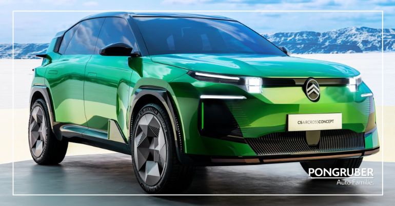 Citroën präsentiert auf dem Pariser Autosalon erstmals das Citroën C5 Aircross Concept und damit seine Vision eines zukünftigen SUV im C-Segment. Basierend auf der neuen Multi-Energy-Plattform STLA Medium bietet das C5 Aircross Concept für jeden Einsatzzweck die richtige Antriebsart. Mit seinem kraftvollen und selbstbewusstem Design ist das C5 Aircross Concept ein Vorbote für ein Familien-Modell das im Jahr 2025 auf den Markt kommen soll.Den ganzen Beitrag findest du hier: https://www.media.stellantis.com/at-de/citroen/press/citroen-praesentiert-c5-aircross-concept-familien-suv-mit-markantem-design-14102024  <span style="font-size: 8pt;">Quelle: Stellantis; www.autoguru.net</span>Sie haben Fragen zum Citroën Produktfolio oder wünschen eine Probefahrt?  Unser Vertriebsteam steht bei Fragen gerne unter <a href="tel:+43662480067">+43 662 480067</a> – oder schicken Sie uns ein Mail an <a href="mailto:verkauf@pongruber.at">verkauf@pongruber.at </a>  <strong>Wir freuen uns auf Ihre Anfrage!</strong>